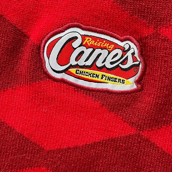RAISING CANES Womens Mens Scarf Christmas Chicken Fast food Red Knit Unisex - Picture 7 of 8